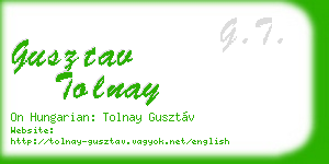 gusztav tolnay business card
